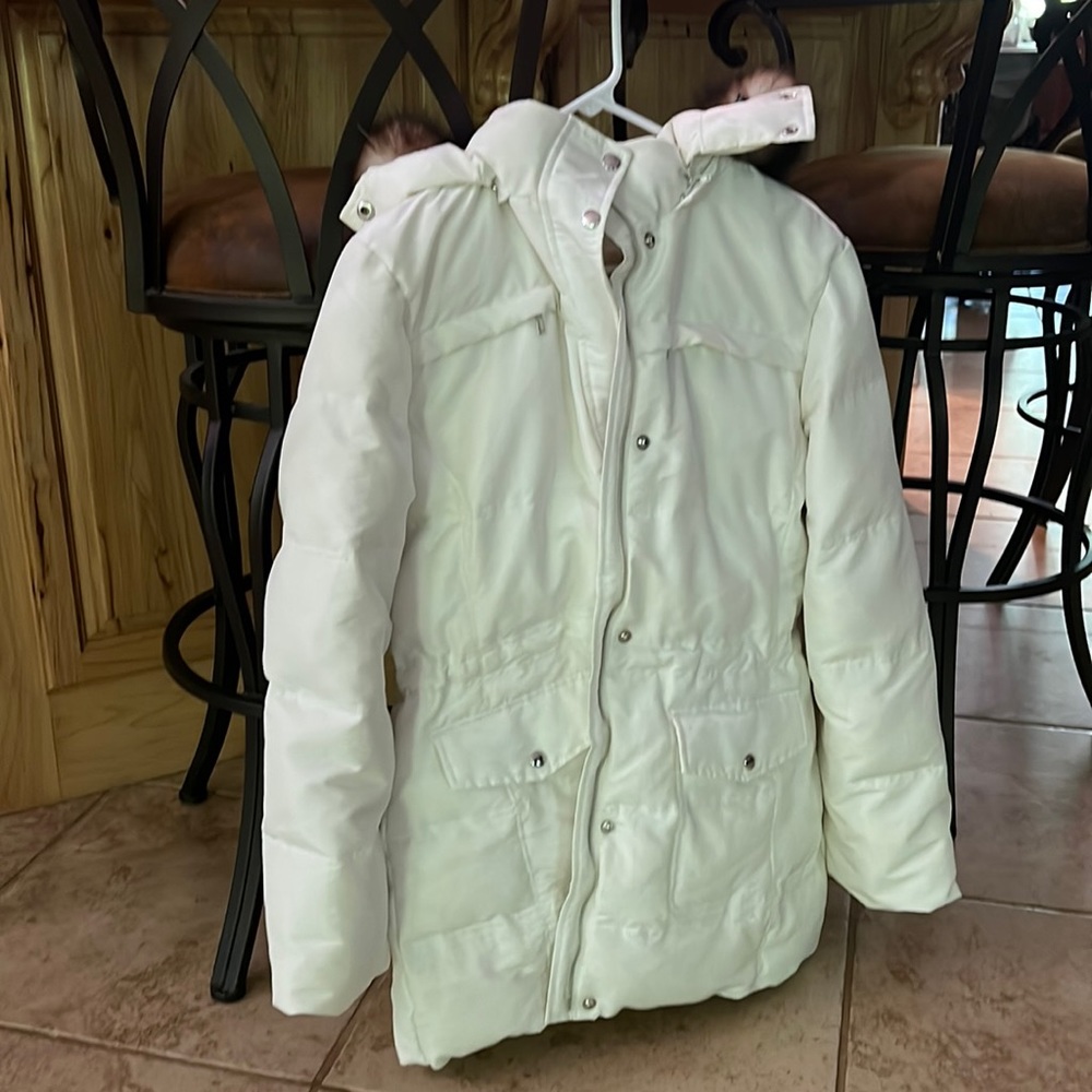 Winter coat with authentic fur hood